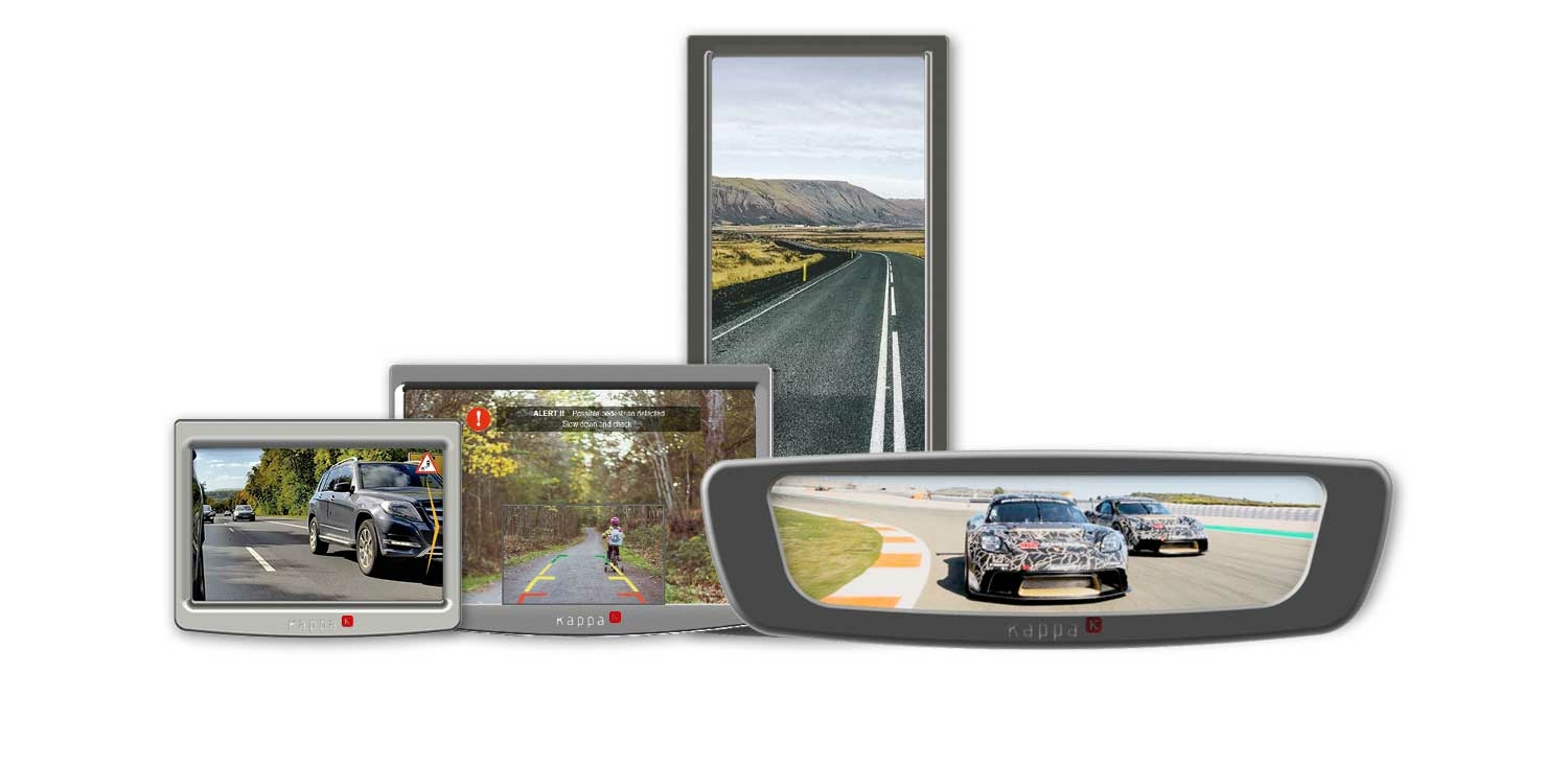 displays for the rearview onebox: Display scalability for multiple vehicles - 5 ”, 7 ”, 8.8 ” panoramic, 10.25 ” and more